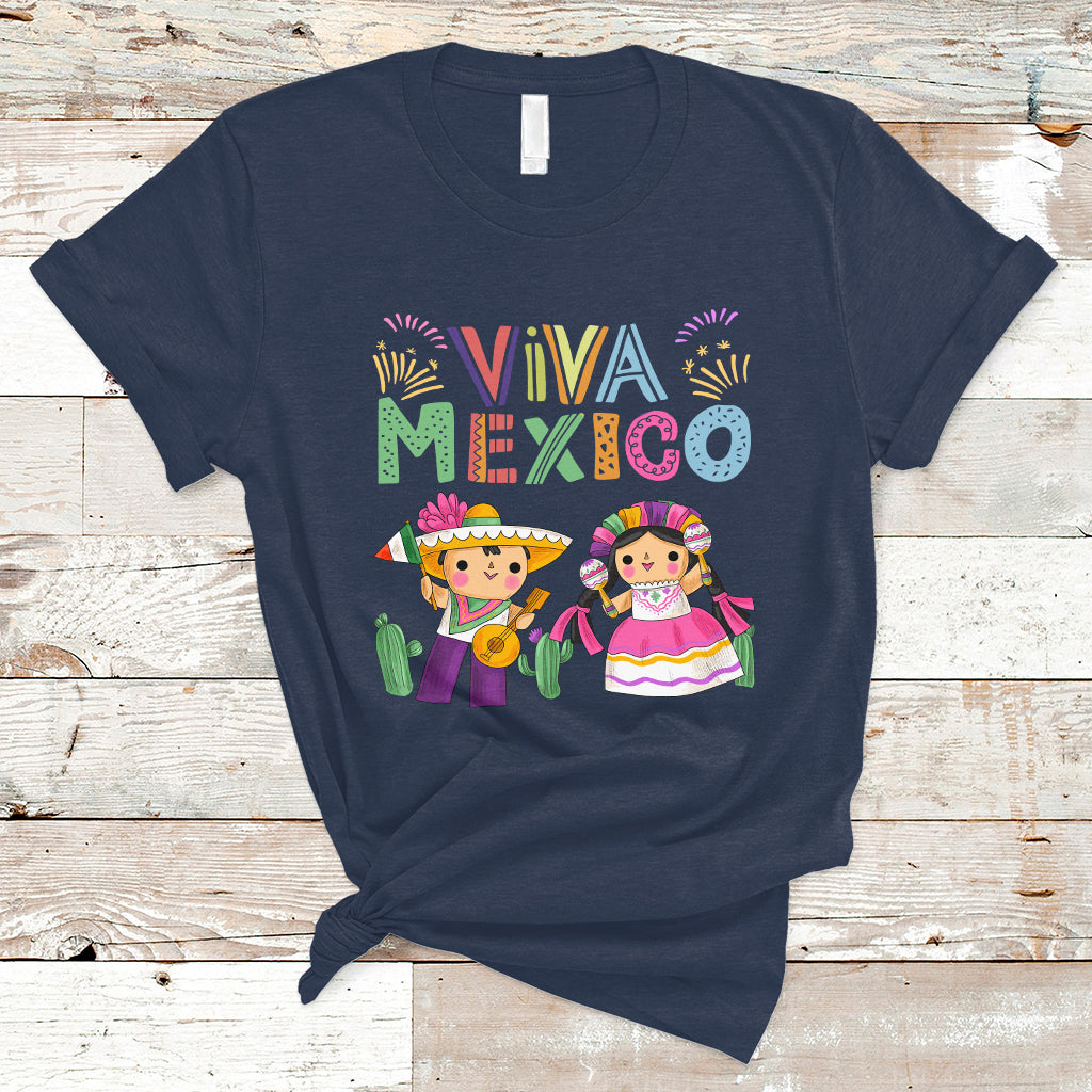Hispanic Heritage Month Mexico T Shirt Viva Mexico Cute Kids Mexican - Wonder Print Shop