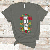 Hispanic Heritage Month Mexico T Shirt Mexicana Flowers Mexican Pride - Wonder Print Shop