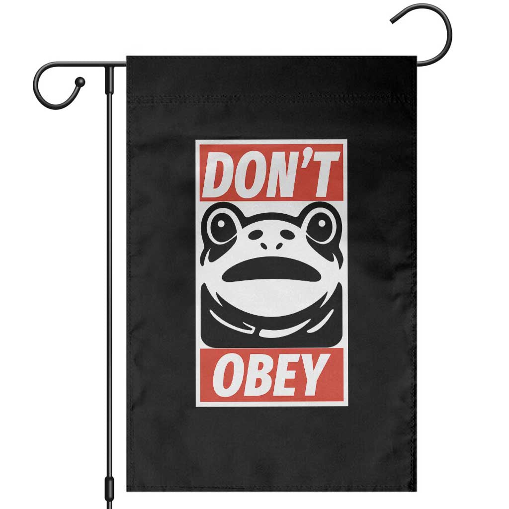 Don't Obey Portland Frog Garden Flag Protest Parody Poster Graphic - Wonder Print Shop