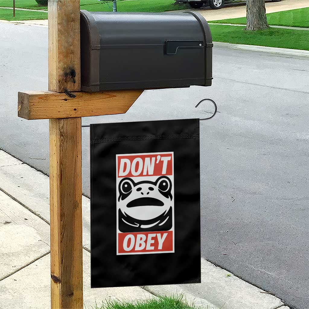 Don't Obey Portland Frog Garden Flag Protest Parody Poster Graphic - Wonder Print Shop