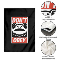 Don't Obey Portland Frog Garden Flag Protest Parody Poster Graphic - Wonder Print Shop