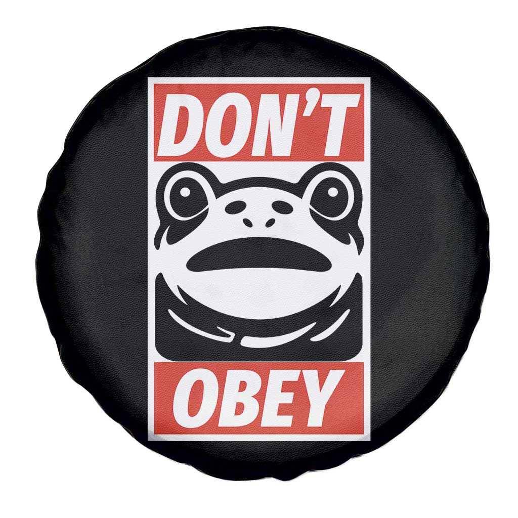 Don't Obey Portland Frog Spare Tire Cover Protest Parody Poster Graphic - Wonder Print Shop