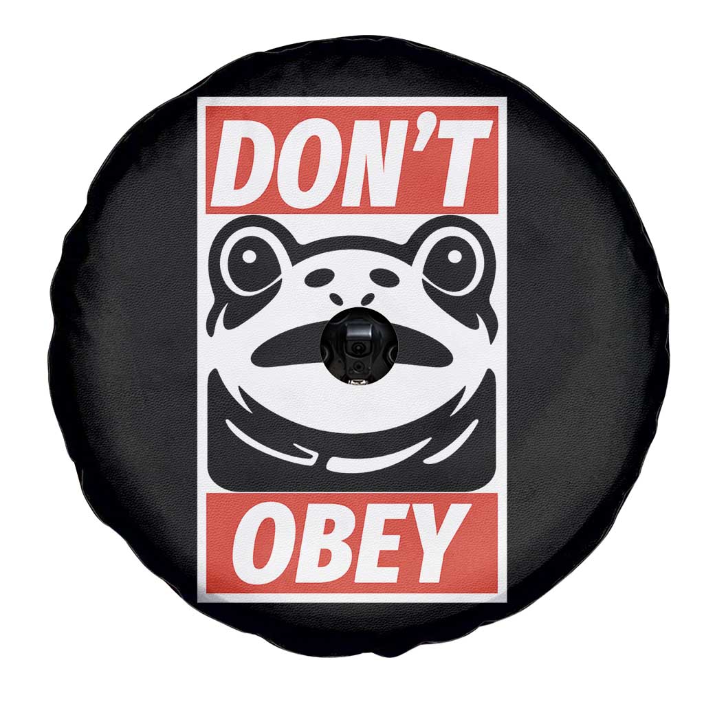 Don't Obey Portland Frog Spare Tire Cover Protest Parody Poster Graphic - Wonder Print Shop