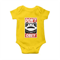 Don't Obey Portland Frog Baby Onesie Protest Parody Poster Graphic - Wonder Print Shop