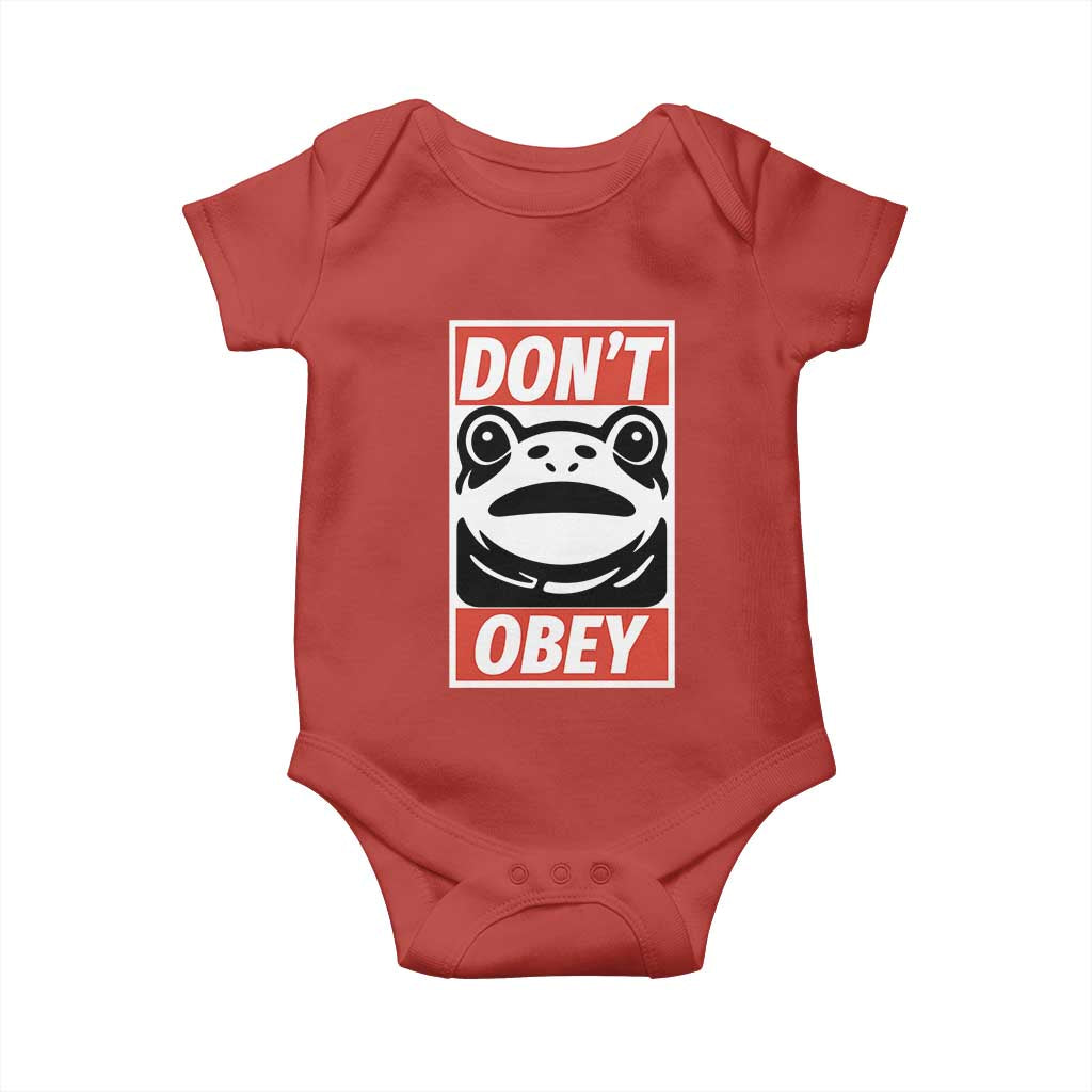 Don't Obey Portland Frog Baby Onesie Protest Parody Poster Graphic - Wonder Print Shop