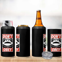 Don't Obey Portland Frog 4 in 1 Can Cooler Tumbler Protest Parody Poster Graphic - Wonder Print Shop