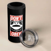 Don't Obey Portland Frog 4 in 1 Can Cooler Tumbler Protest Parody Poster Graphic - Wonder Print Shop