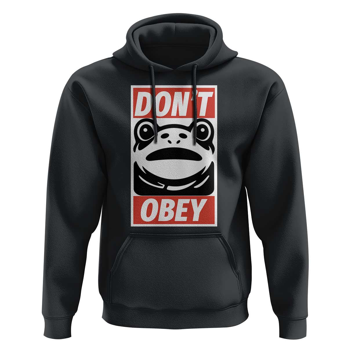 Don't Obey Portland Frog Hoodie Protest Parody Poster Graphic - Wonder Print Shop