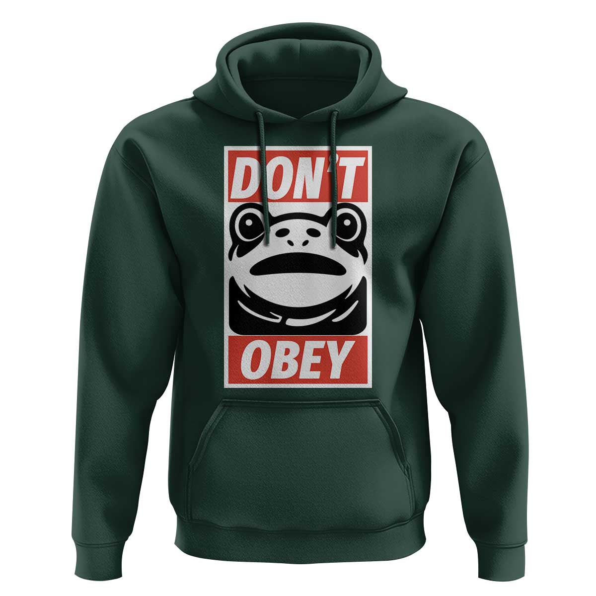 Don't Obey Portland Frog Hoodie Protest Parody Poster Graphic - Wonder Print Shop