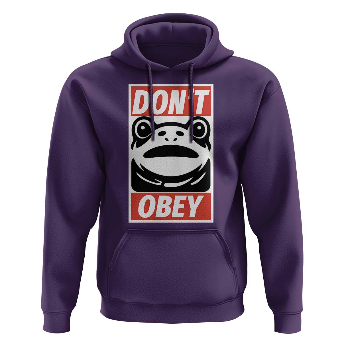 Don't Obey Portland Frog Hoodie Protest Parody Poster Graphic - Wonder Print Shop