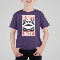 Don't Obey Portland Frog T Shirt For Kid Protest Parody Poster Graphic - Wonder Print Shop