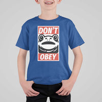 Don't Obey Portland Frog T Shirt For Kid Protest Parody Poster Graphic - Wonder Print Shop