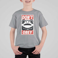 Don't Obey Portland Frog T Shirt For Kid Protest Parody Poster Graphic - Wonder Print Shop