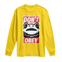 Don't Obey Portland Frog Long Sleeve Shirt Protest Parody Poster Graphic - Wonder Print Shop
