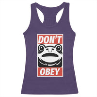 Don't Obey Portland Frog Racerback Tank Top Protest Parody Poster Graphic - Wonder Print Shop