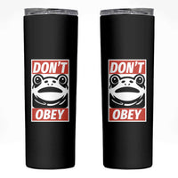 Don't Obey Portland Frog Skinny Tumbler Protest Parody Poster Graphic - Wonder Print Shop