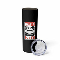 Don't Obey Portland Frog Skinny Tumbler Protest Parody Poster Graphic - Wonder Print Shop