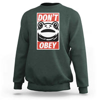 Don't Obey Portland Frog Sweatshirt Protest Parody Poster Graphic - Wonder Print Shop