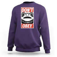 Don't Obey Portland Frog Sweatshirt Protest Parody Poster Graphic - Wonder Print Shop
