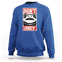 Don't Obey Portland Frog Sweatshirt Protest Parody Poster Graphic - Wonder Print Shop