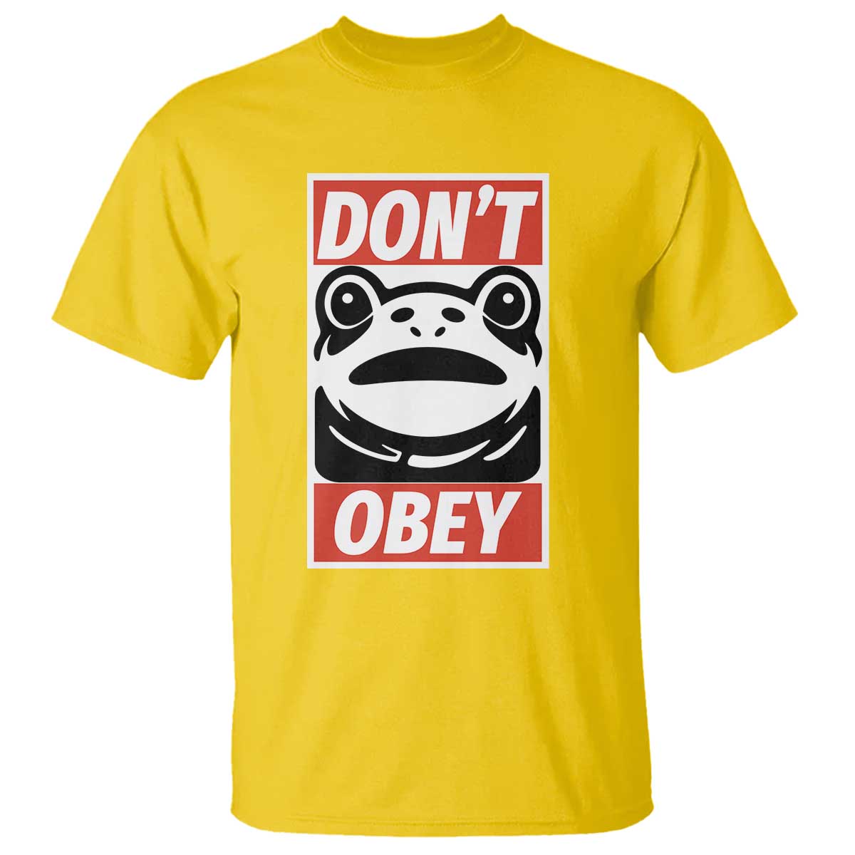 Don't Obey Portland Frog T Shirt Protest Parody Poster Graphic - Wonder Print Shop