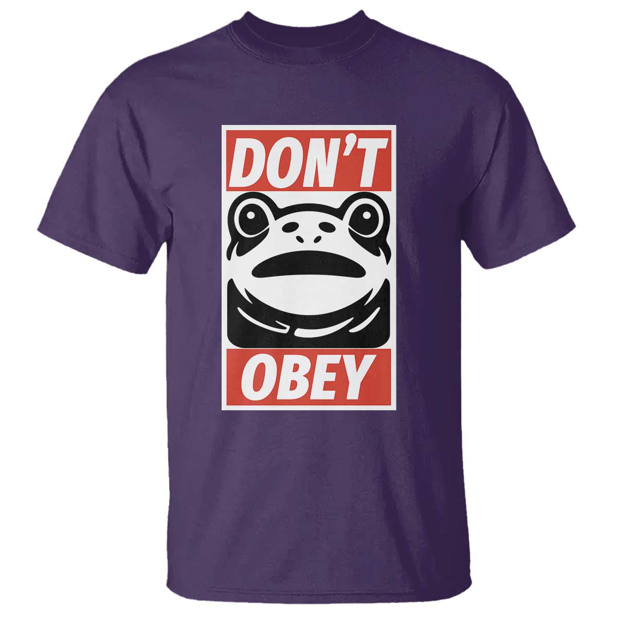 Don't Obey Portland Frog T Shirt Protest Parody Poster Graphic - Wonder Print Shop