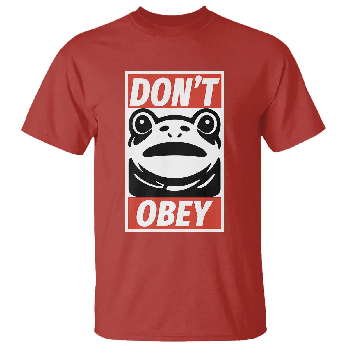 Don't Obey Portland Frog T Shirt Protest Parody Poster Graphic - Wonder Print Shop
