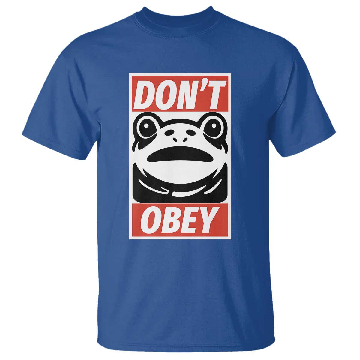 Don't Obey Portland Frog T Shirt Protest Parody Poster Graphic - Wonder Print Shop