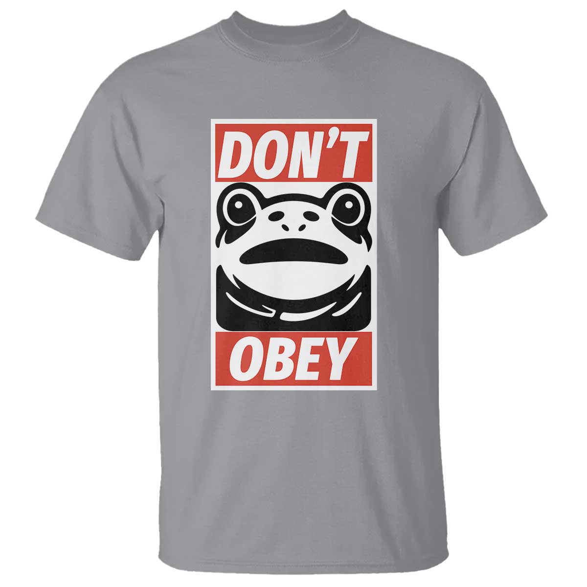 Don't Obey Portland Frog T Shirt Protest Parody Poster Graphic - Wonder Print Shop
