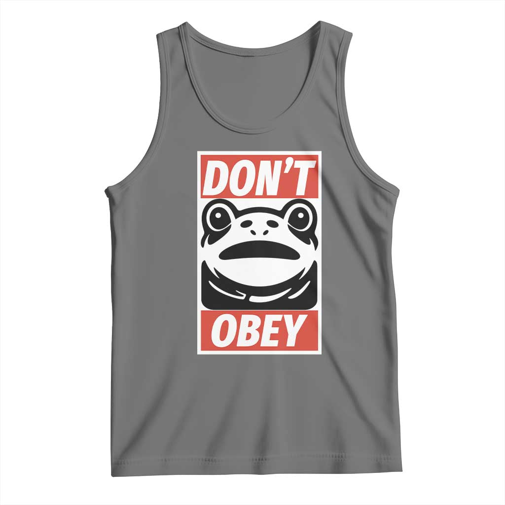 Don't Obey Portland Frog Tank Top Protest Parody Poster Graphic - Wonder Print Shop