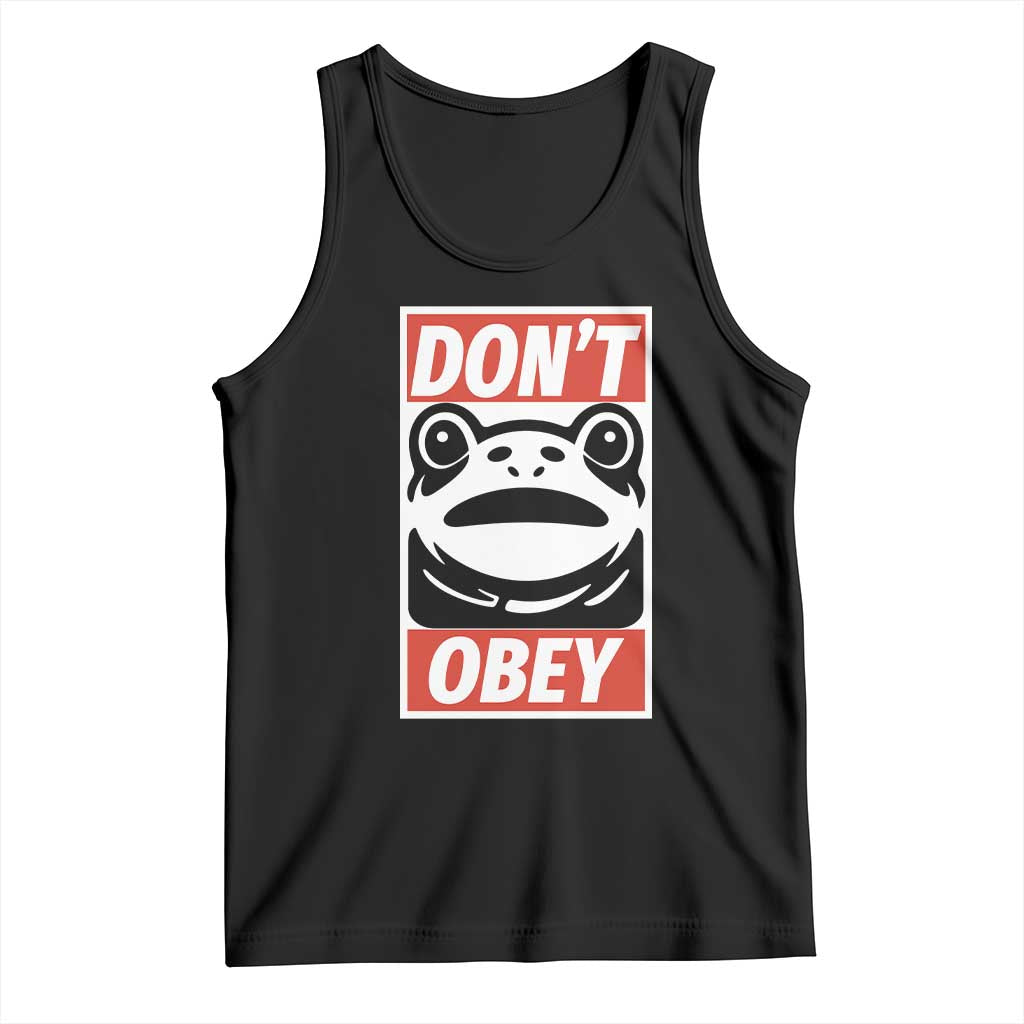 Don't Obey Portland Frog Tank Top Protest Parody Poster Graphic - Wonder Print Shop