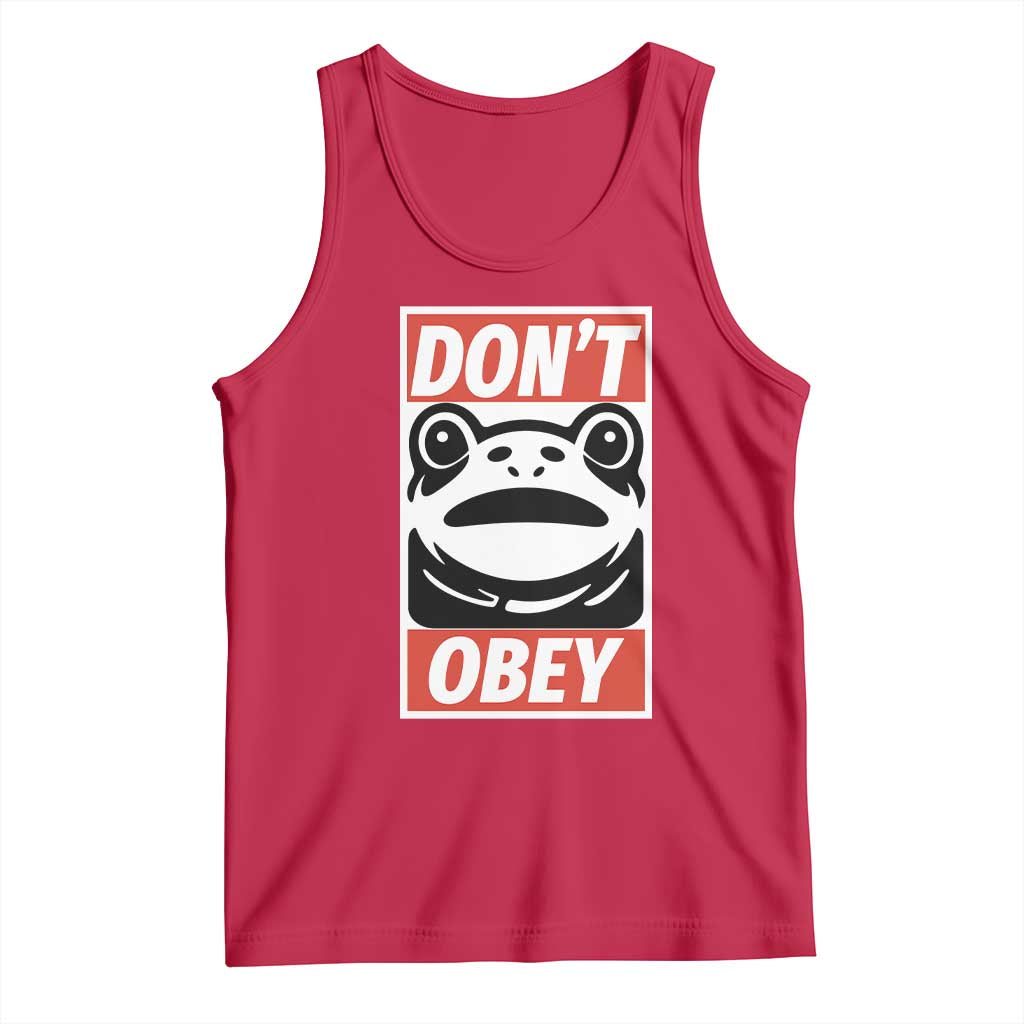 Don't Obey Portland Frog Tank Top Protest Parody Poster Graphic - Wonder Print Shop