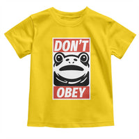 Don't Obey Portland Frog Toddler T Shirt Protest Parody Poster Graphic - Wonder Print Shop