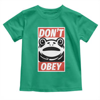 Don't Obey Portland Frog Toddler T Shirt Protest Parody Poster Graphic - Wonder Print Shop
