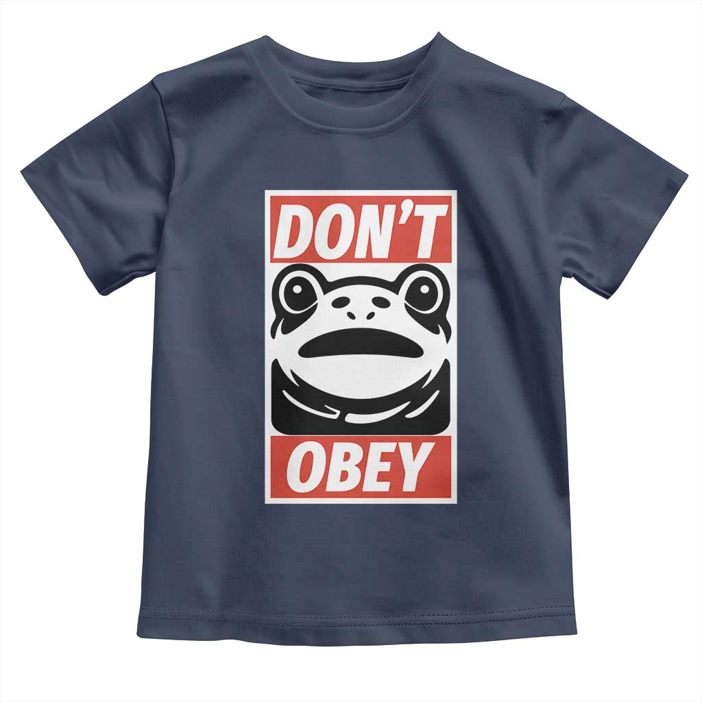 Don't Obey Portland Frog Toddler T Shirt Protest Parody Poster Graphic - Wonder Print Shop