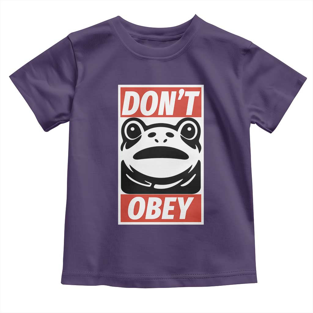 Don't Obey Portland Frog Toddler T Shirt Protest Parody Poster Graphic - Wonder Print Shop
