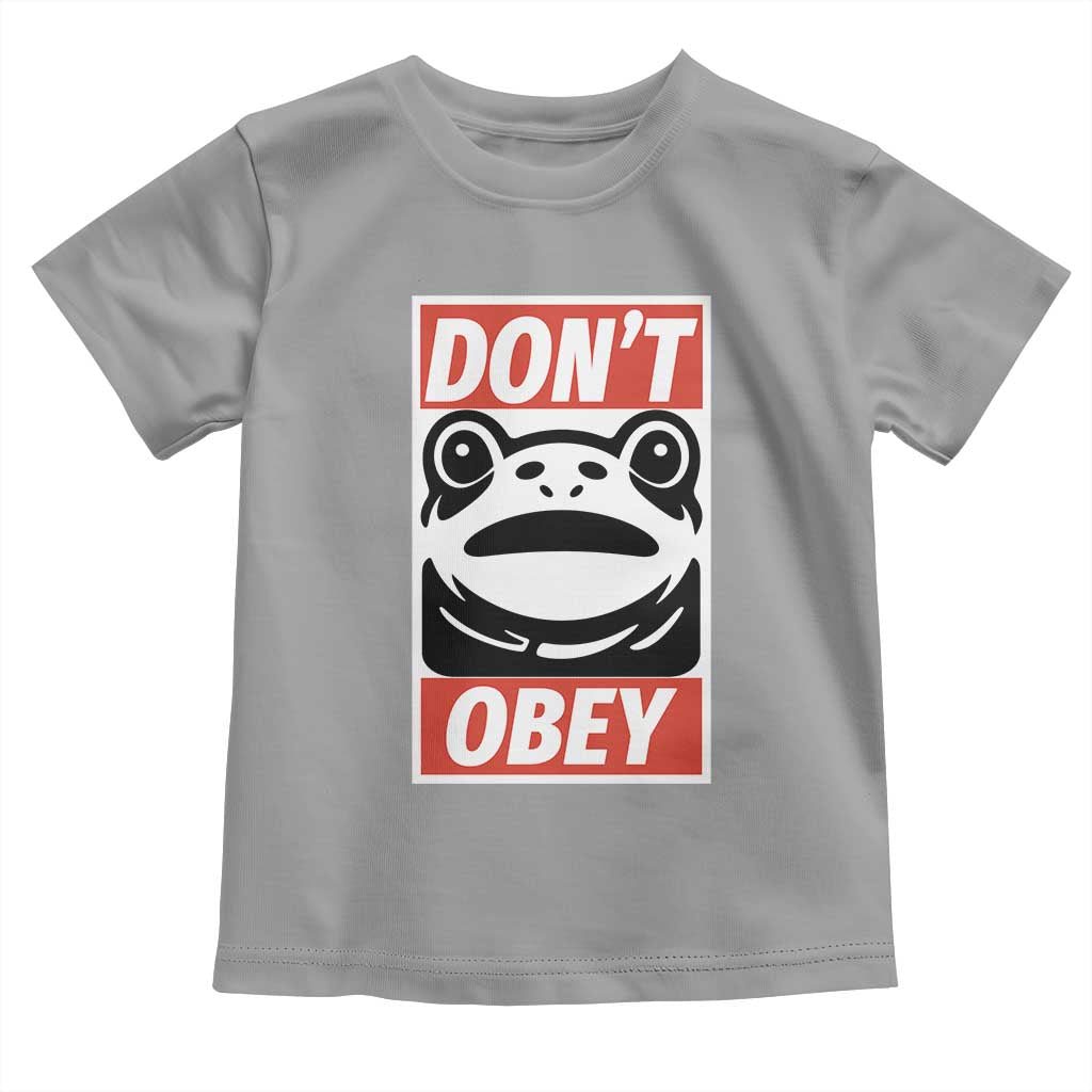 Don't Obey Portland Frog Toddler T Shirt Protest Parody Poster Graphic - Wonder Print Shop