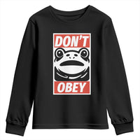 Don't Obey Portland Frog Youth Sweatshirt Protest Parody Poster Graphic - Wonder Print Shop