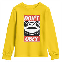 Don't Obey Portland Frog Youth Sweatshirt Protest Parody Poster Graphic - Wonder Print Shop