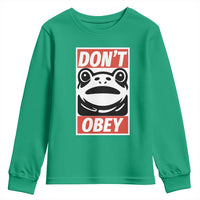 Don't Obey Portland Frog Youth Sweatshirt Protest Parody Poster Graphic - Wonder Print Shop