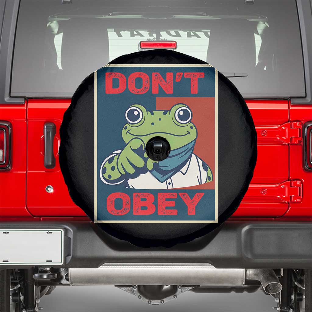 Don't Obey Portland Frog Spare Tire Cover Frogs Protest Activism Hope Style Poster Graphic - Wonder Print Shop