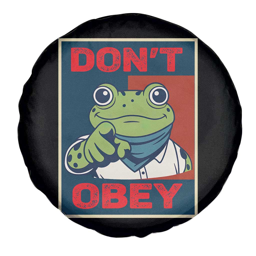 Don't Obey Portland Frog Spare Tire Cover Frogs Protest Activism Hope Style Poster Graphic - Wonder Print Shop