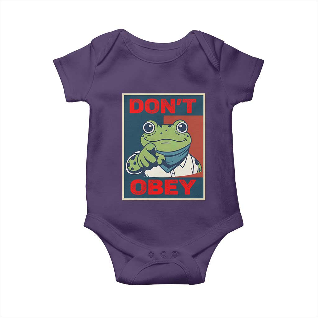 Don't Obey Portland Frog Baby Onesie Frogs Protest Activism Hope Style Poster Graphic - Wonder Print Shop
