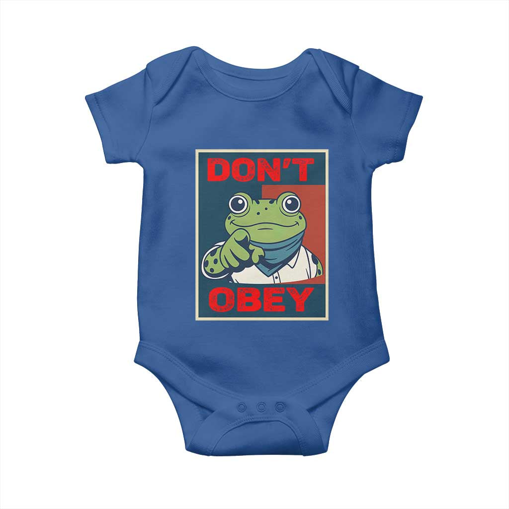 Don't Obey Portland Frog Baby Onesie Frogs Protest Activism Hope Style Poster Graphic - Wonder Print Shop