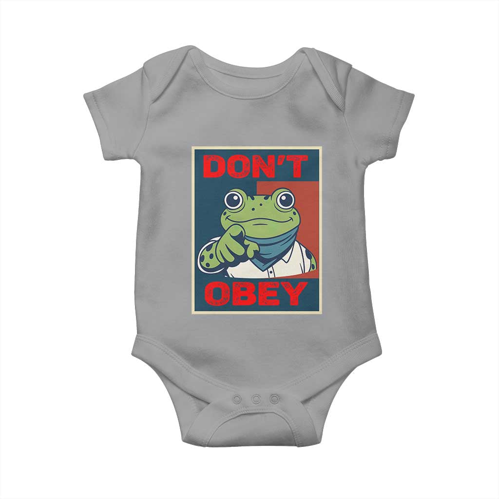 Don't Obey Portland Frog Baby Onesie Frogs Protest Activism Hope Style Poster Graphic - Wonder Print Shop