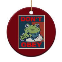 Don't Obey Portland Frog Ceramic Ornament Frogs Protest Activism Hope Style Poster Graphic - Wonder Print Shop