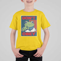 Don't Obey Portland Frog T Shirt For Kid Frogs Protest Activism Hope Style Poster Graphic - Wonder Print Shop