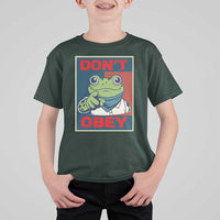 Don't Obey Portland Frog T Shirt For Kid Frogs Protest Activism Hope Style Poster Graphic - Wonder Print Shop