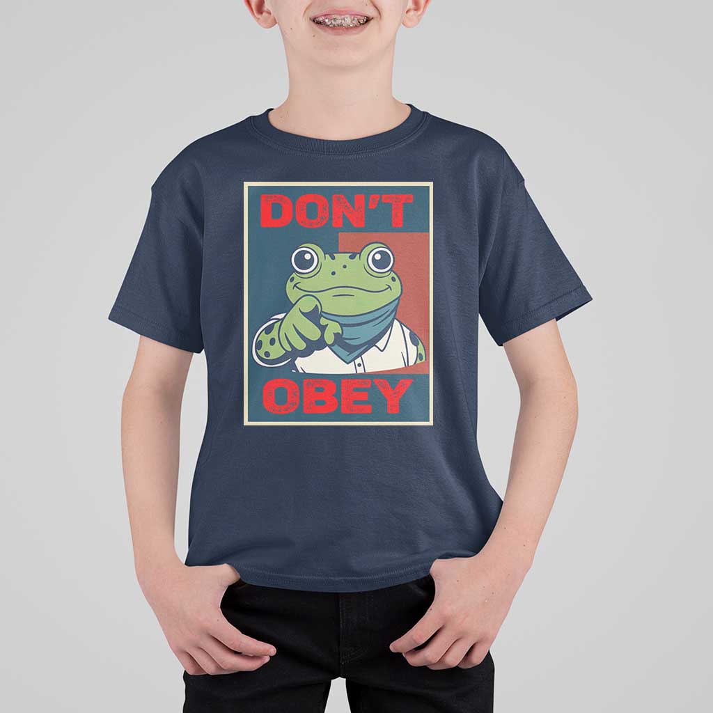 Don't Obey Portland Frog T Shirt For Kid Frogs Protest Activism Hope Style Poster Graphic - Wonder Print Shop