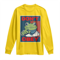 Don't Obey Portland Frog Long Sleeve Shirt Frogs Protest Activism Hope Style Poster Graphic - Wonder Print Shop